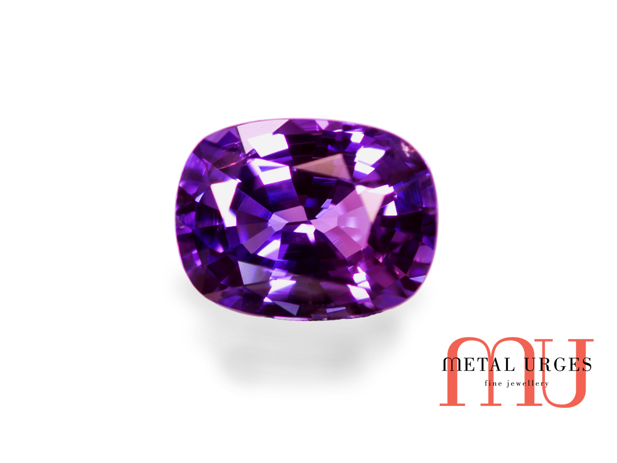 Natural purple oval cut sapphire