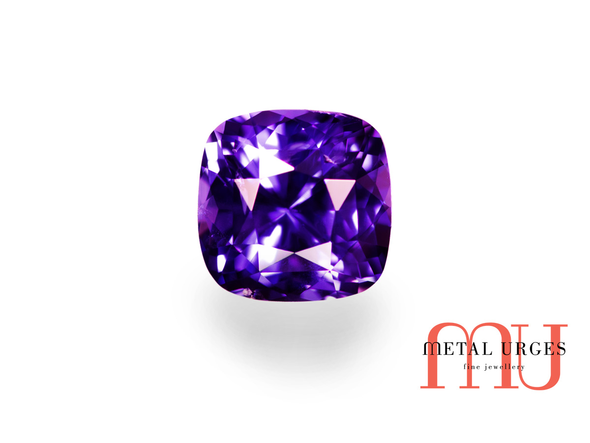 Purple cushion cut sapphire Hobart