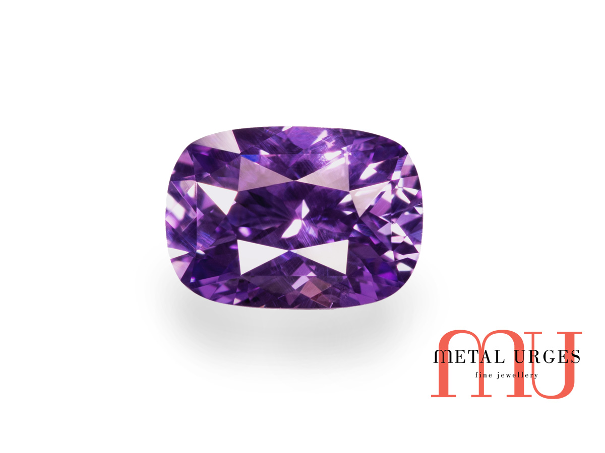 Purple cushion sapphire