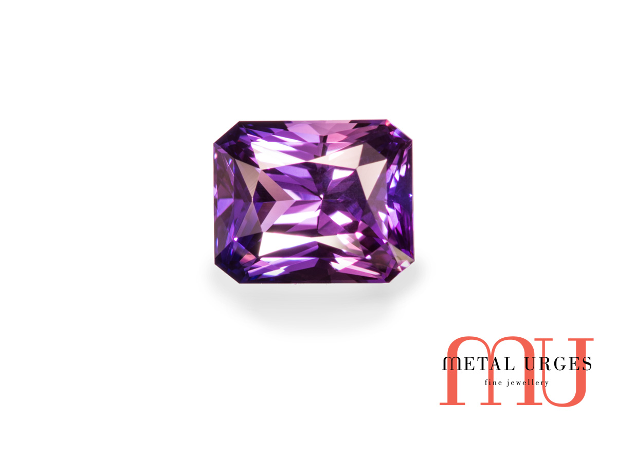 Radiant purple sapphire