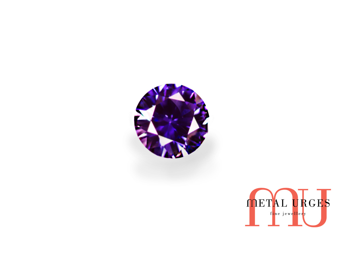 Purple sapphire, cushion cut